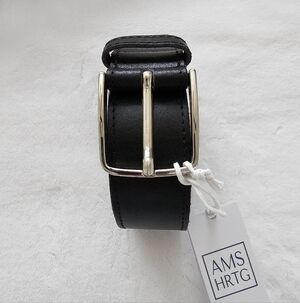 Amsterdam Heritage Elle Leather Belt Black Size M (90 cm) - 1.5" Width - NWT